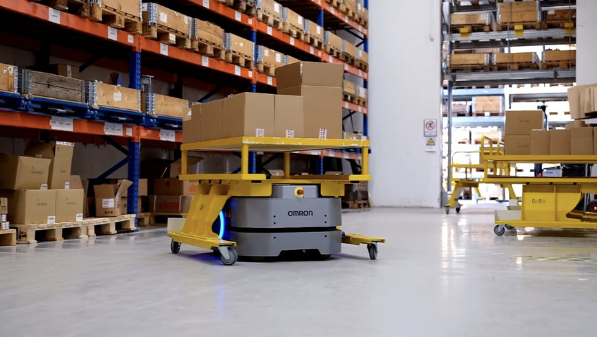 Semplificazione dell'evasione degli ordini nelle operazioni logistiche: il distributore di motori elettrici mette al lavoro un robot mobile